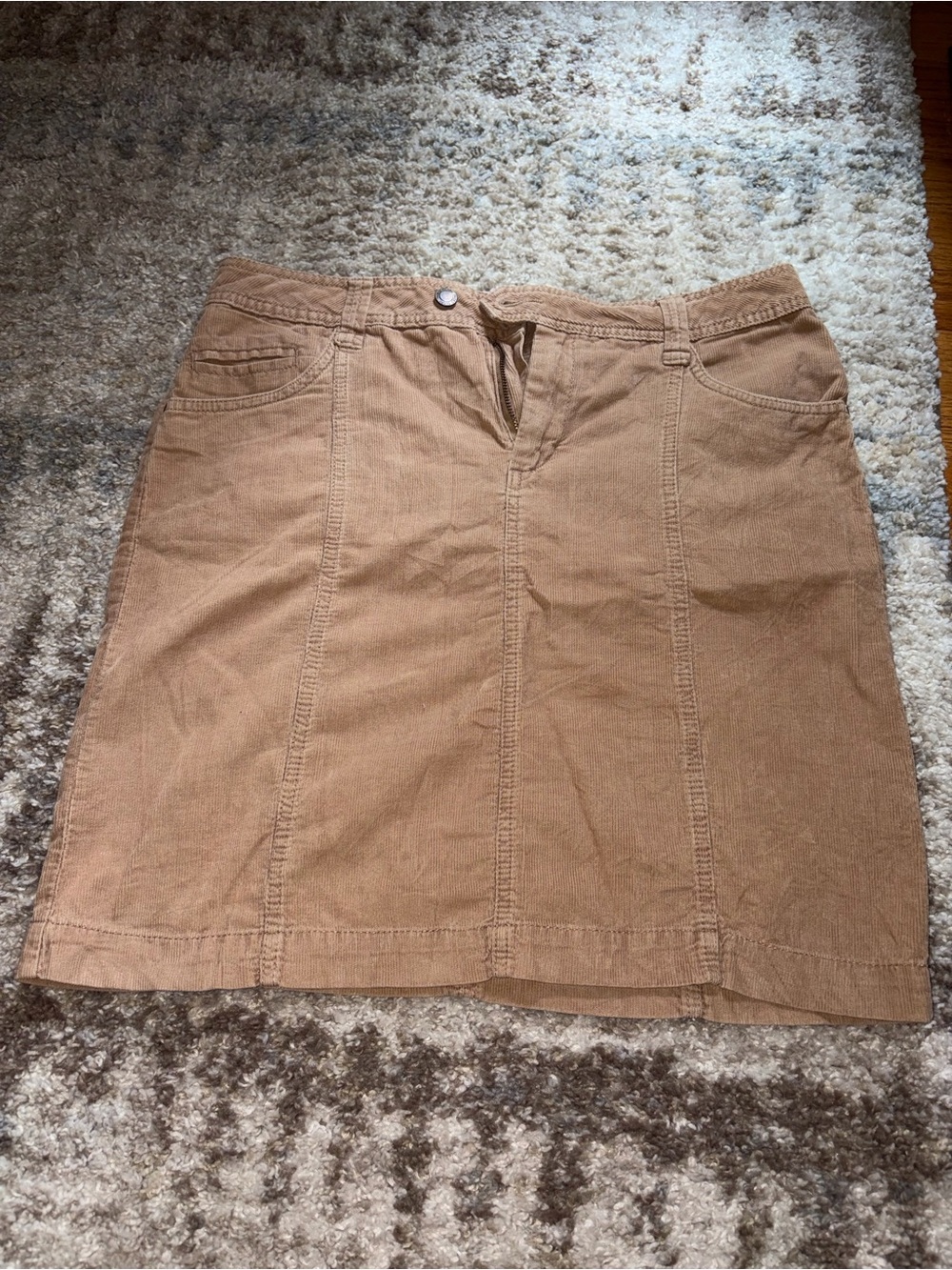 Faded Glory Tan A-Line Utility Skirt
